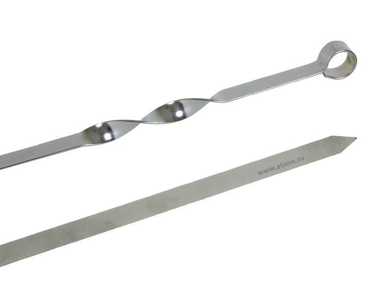 Шампур плоский 550*10*1,5 мм Нерж 50 шт/уп