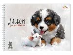 Альбом для рисования 40 л. спираль Милые друзья 30 шт/уп Апплика С0225-84