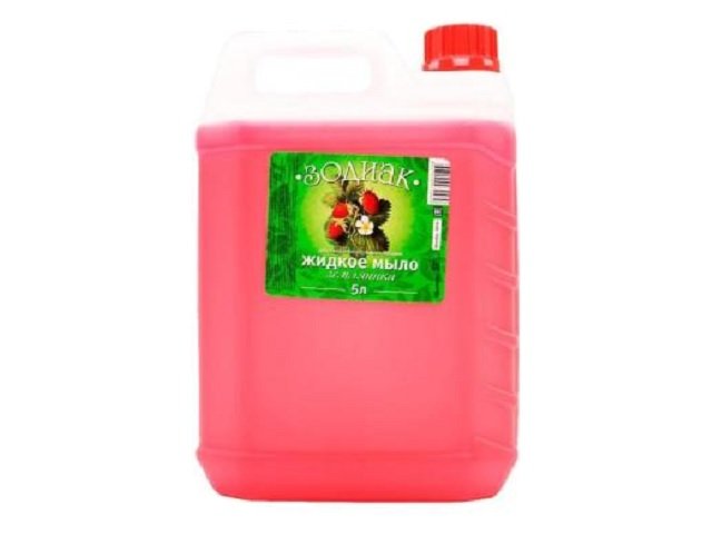 Зодиак  Мыло Прозрачное Жидкое 5 л Земляника